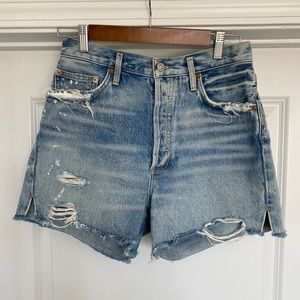 AGOLDE Dee Ultra High Rise Shorts, Size 28 (Color: Ricochet)
